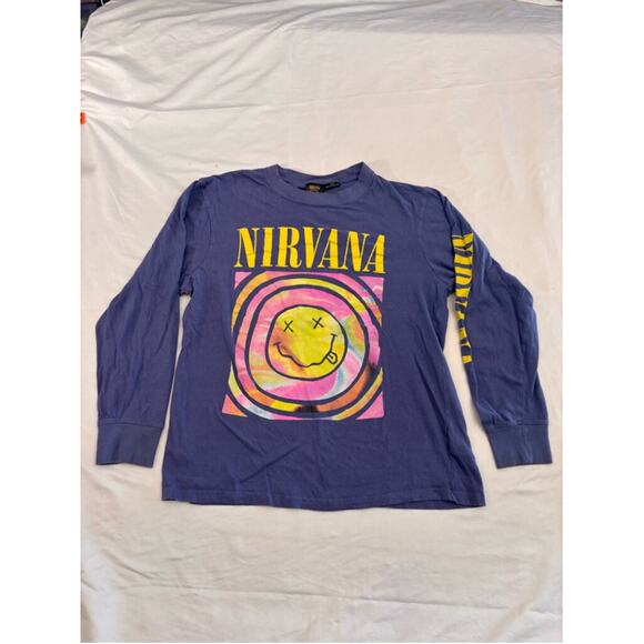 NIRVANA Tops - Men's Nirvana Long Sleeve T-shirt Size L Purple